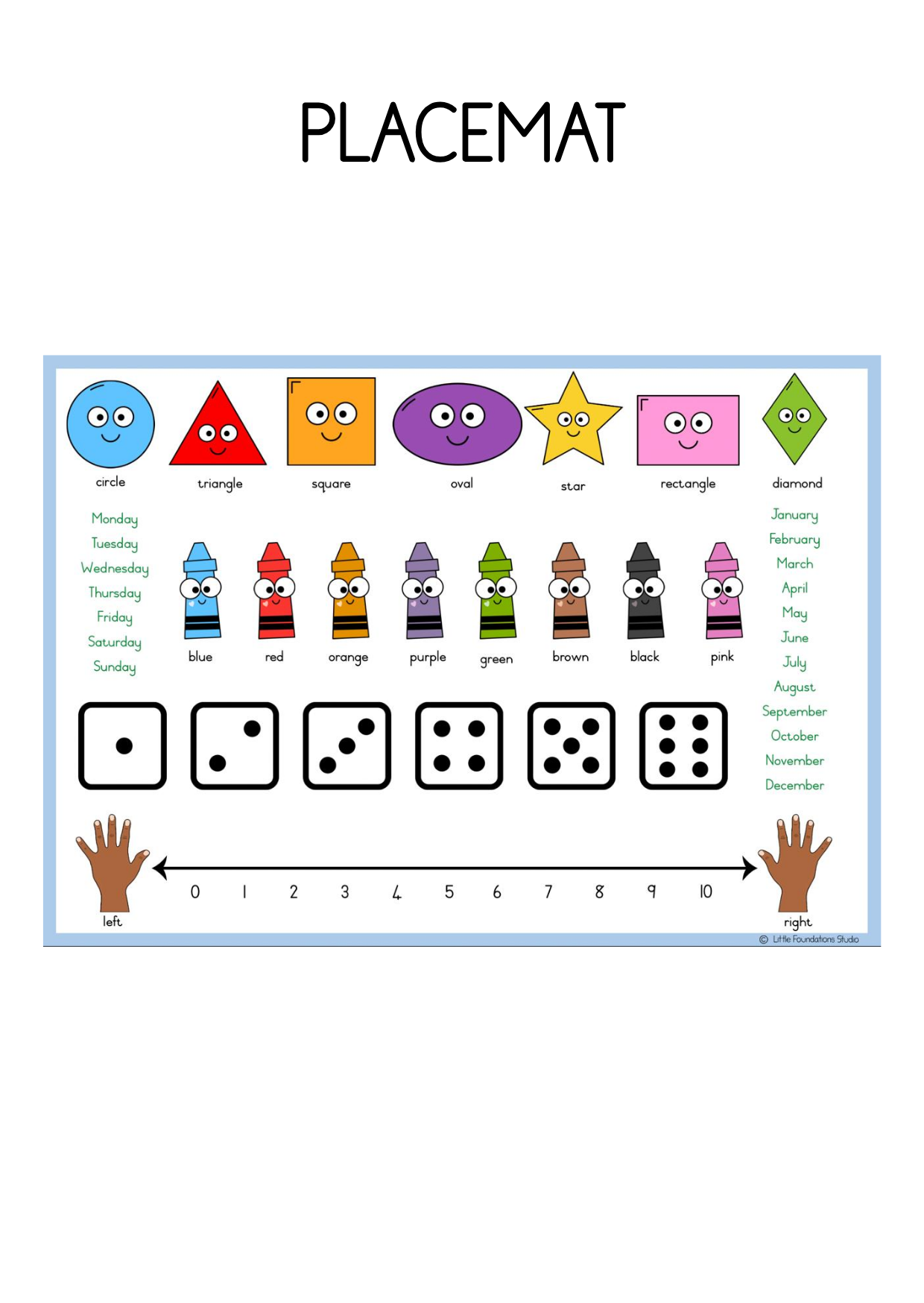 Grade R Placemat