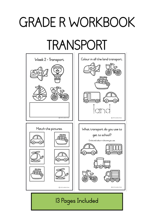 Grade R Workbook - Transport